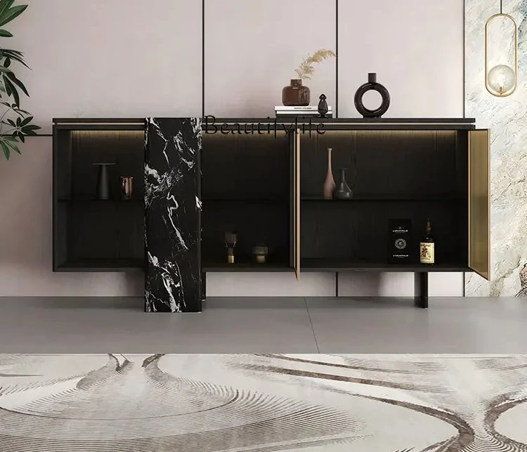 

ls 35L-*Entrance cabinet medieval solid wood dining side cabinet Italian light luxury villa living room