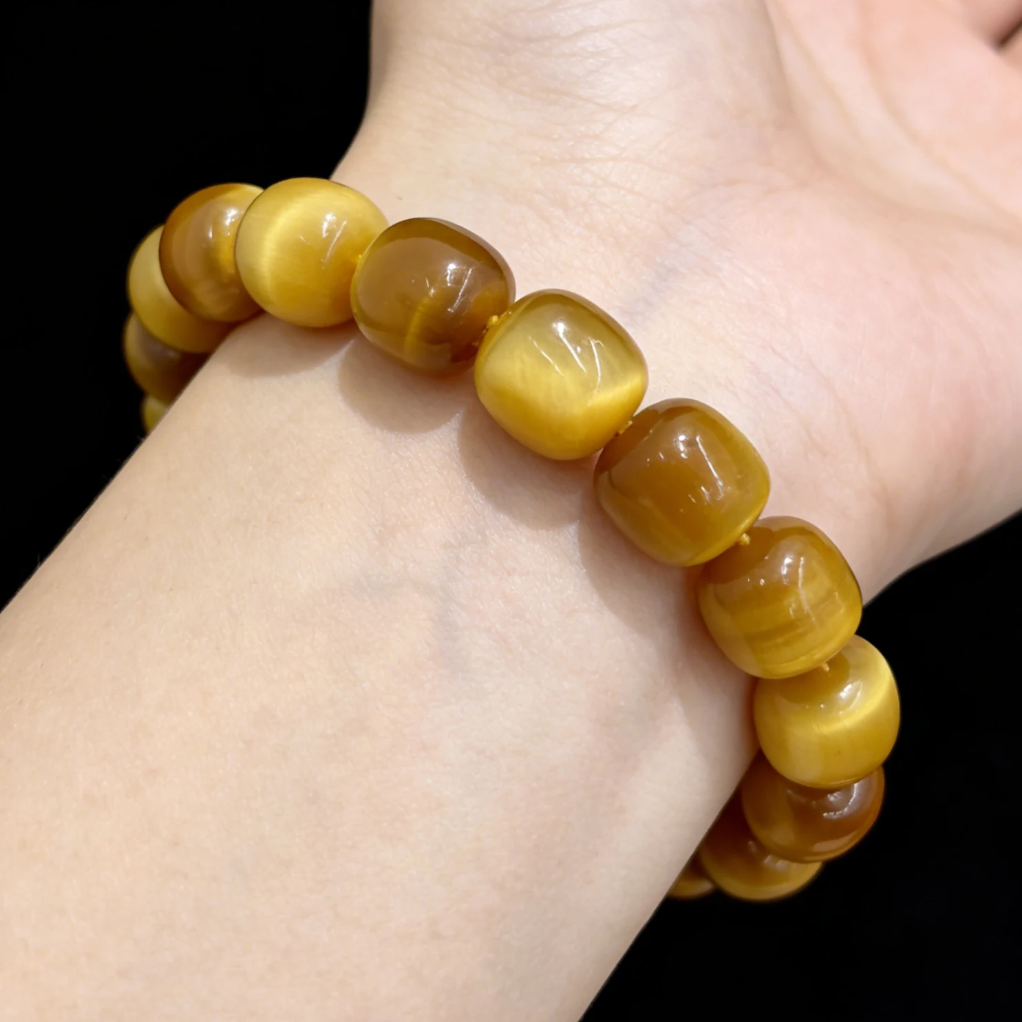 

Super Hq Golden Tiger Eye Bead Bracelet Wholesale Crystal Boyfriend Girlfriend Souvenir Gift DIY Accessory Materials