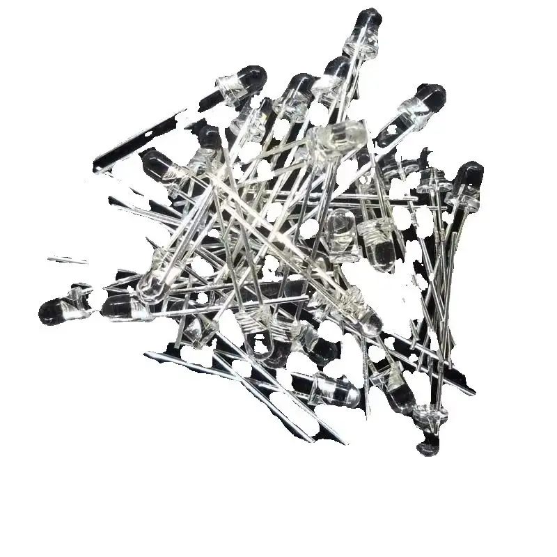 1000pcs/lot  3MM LED Lamp super bright white hair and blue light-emitting diode endless short legs