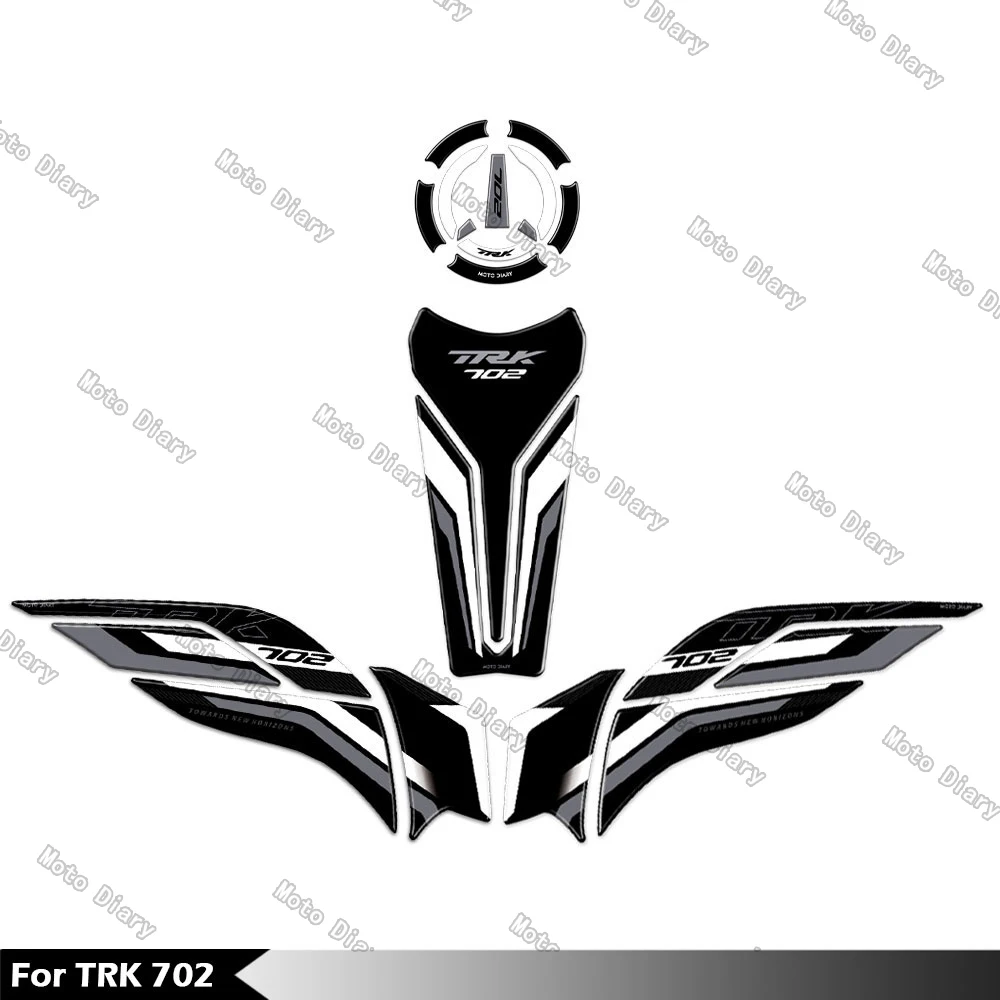 3D Fuel Tank Pad Sticker Oil Gas Cap Tank Decal Cover Protector Waterproof For Benelli TRK702 TRK 702 2023 2024