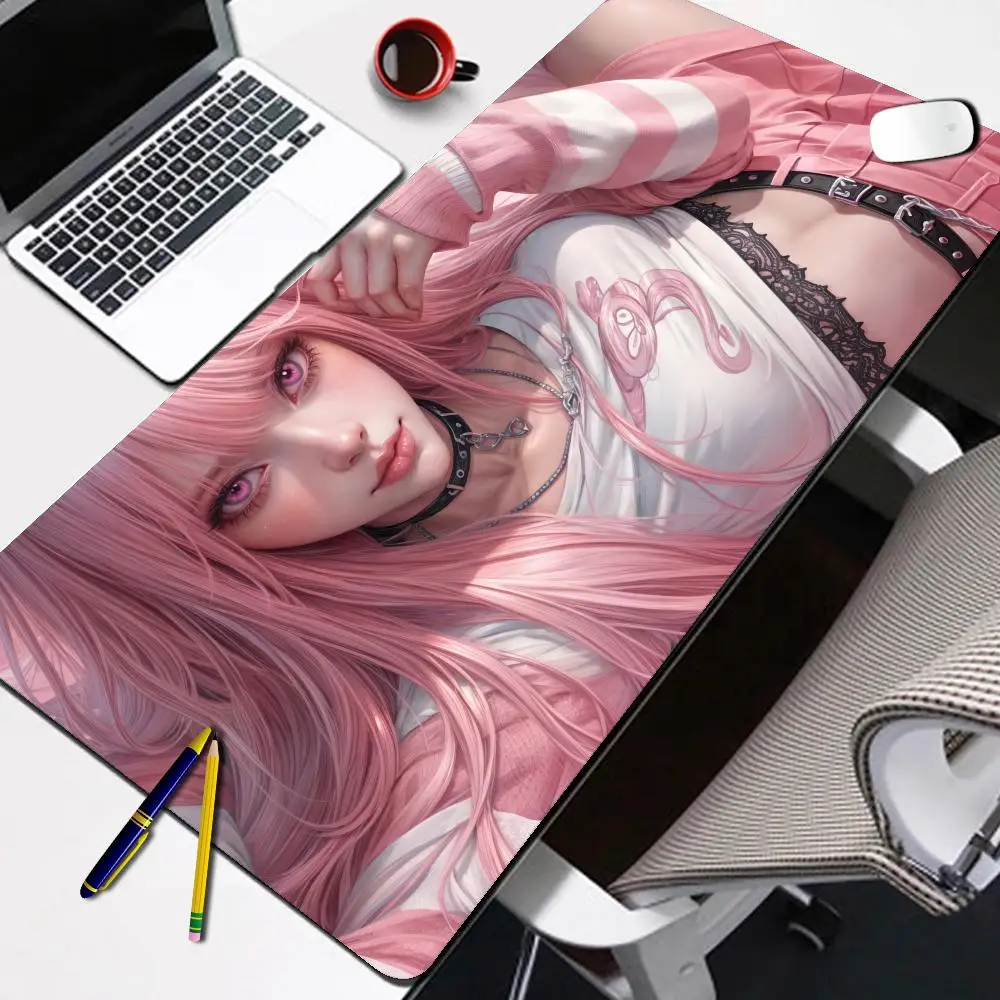 

Beautiful Woman Sexy Poster Leather Mouse Pad Oversized Room Decoration Gamer Animation Dimensional Computer Keyboard Pad