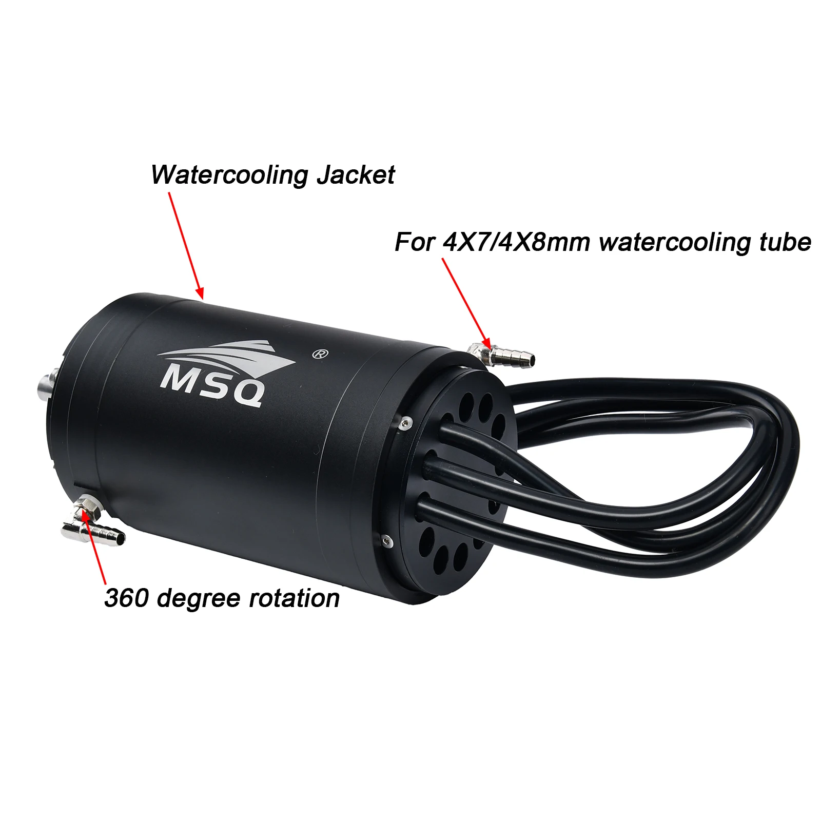 MSQ High Power 10 Poles  86172 Motor 160KV Brushless Motor With Water Cooling jacket For RC Marine Boats Electric Surfboard