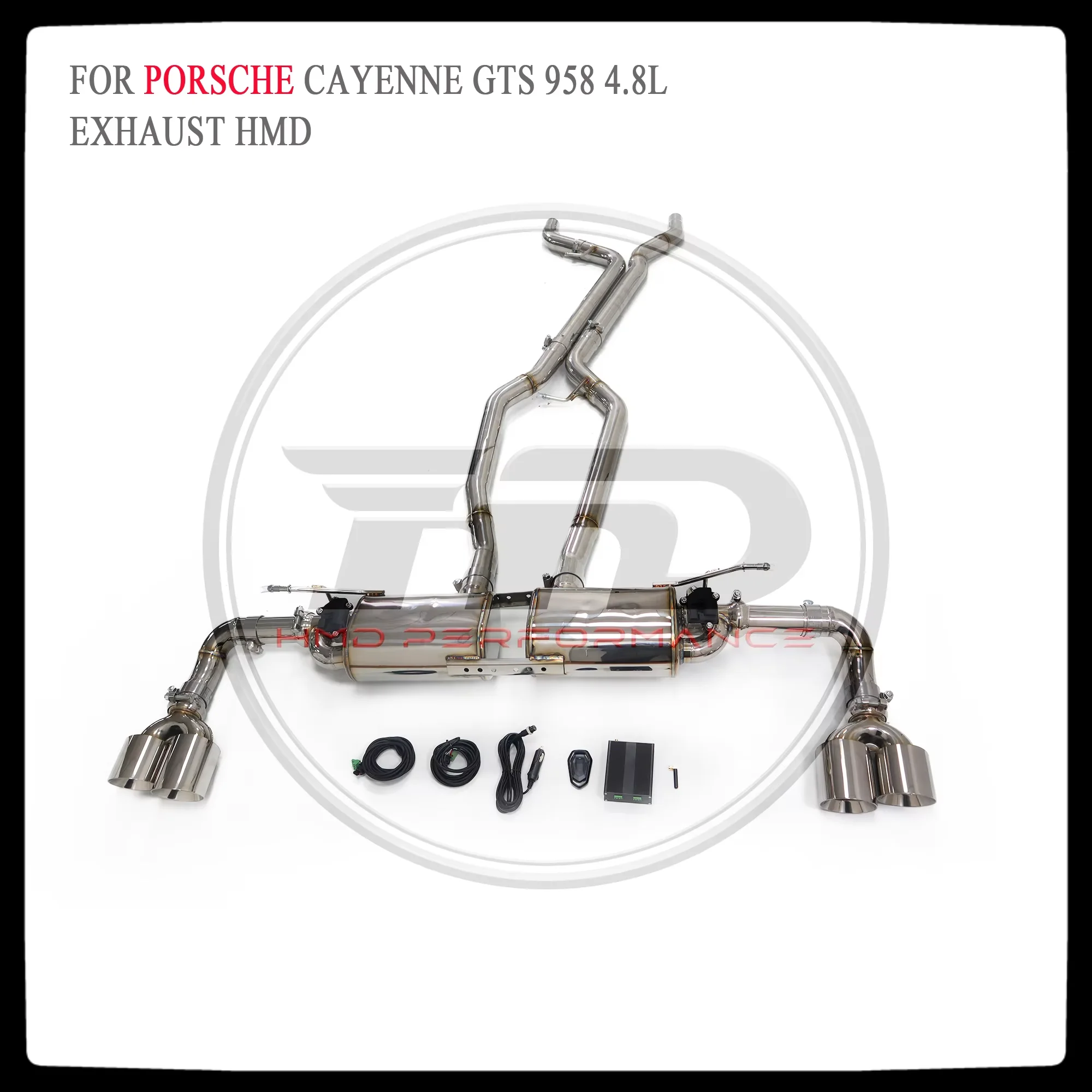 HMD Exhaust System Stainless Steel Performance Catback for Porsche Cayenne GTS 958 4.8L Muffler With Valve