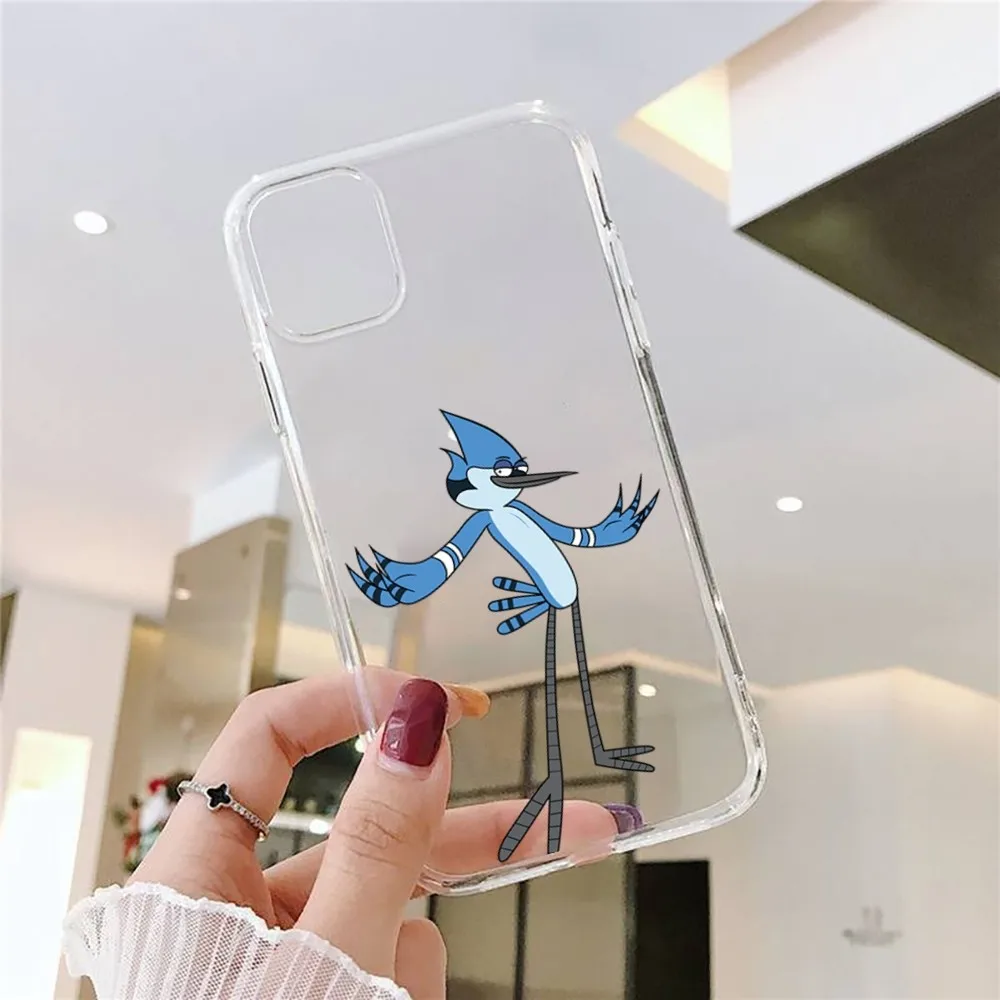 R-Regular Show Cartoon Phone Case For Iphone 15 11 13 14 Pro Max 7 8 Plus X Xr Xs Max Se2020 12mini Transparent Cover