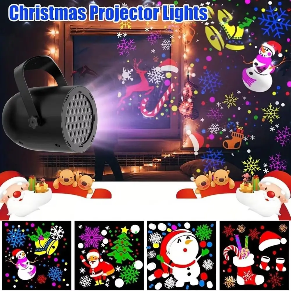USB Christmas Projector Lights Clear Patterns High Brightness Christmas Snowflake Projector LED High Definition Universal