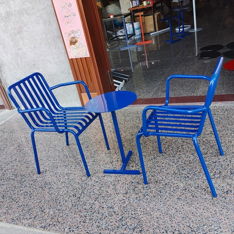 

Metal Italian Garden Chairs Industerial Hard Waiting Library Minimalist Garden Chairs Office Armrest Muebles Jardin Furniture