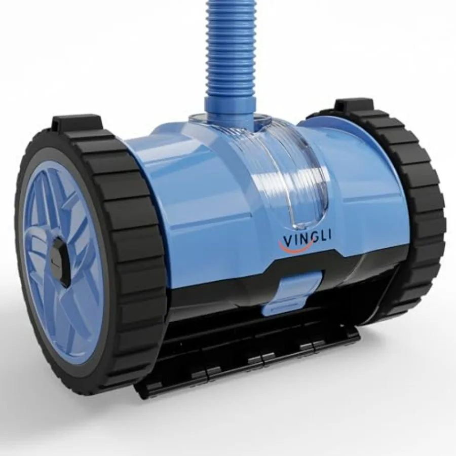 

Automatic pool vacuum cleaner for above-ground and inground pools, suction-side wall-climbing sweeper with tangle-free 39.6ft h