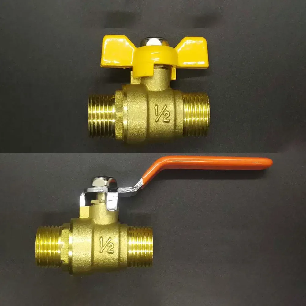 

1/8" 1/4" 3/8" 1/2" 3/4" 1" BSP латунный шаровой кран «папа-папа» с длинной короткой ручкой для воды, газа, топлива, мазута, дома и сада