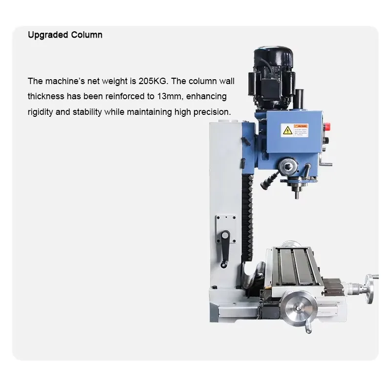 High Precision Manual Drill Mill ZX32G ZX45 Motor Powered Mini Metal Milling Drilling Machine Vertical
