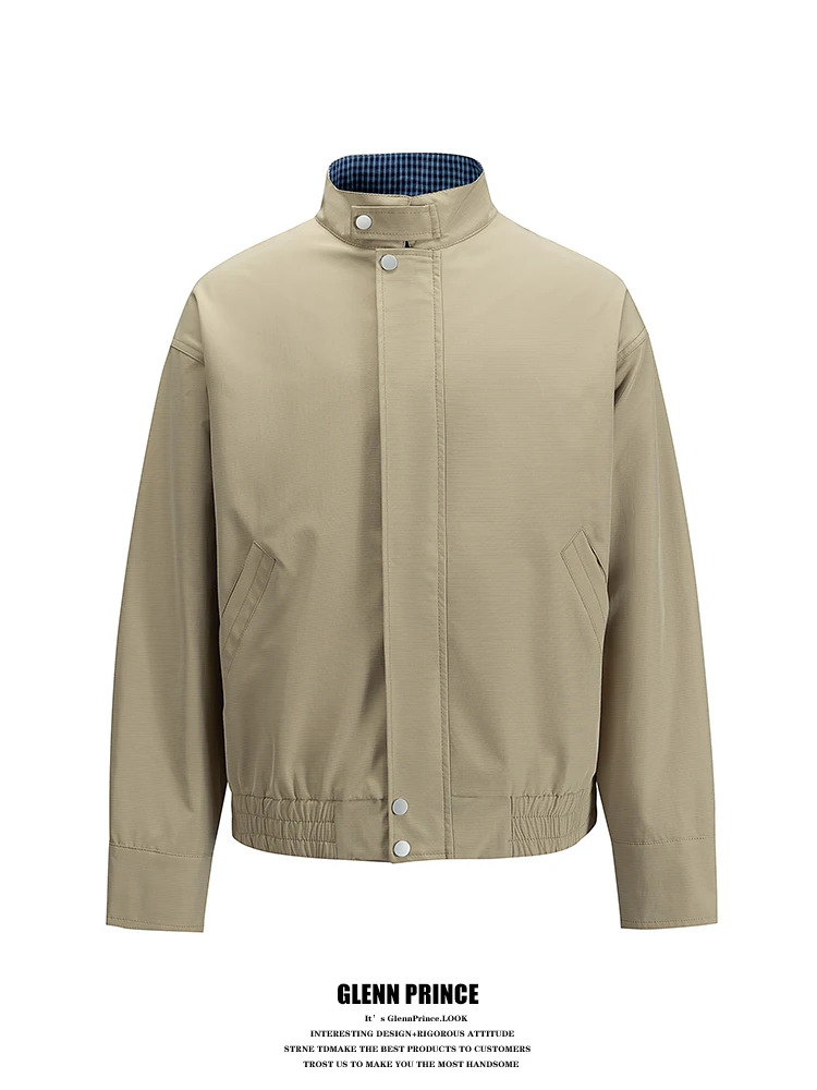 

GPstudio американское винтажное цветное джато с воротником-стойкой, мужское пальто or Harrington для поездок на работу, повседневная осенняя одежда