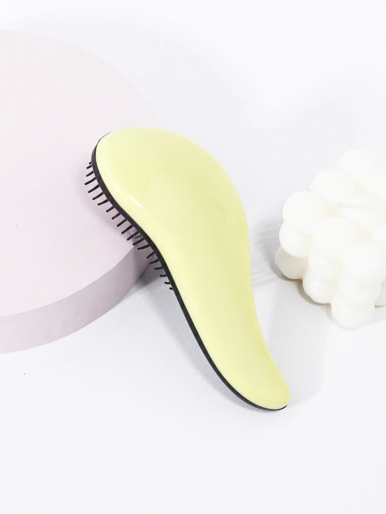 Solid Color Anti-Static Massage Brush, Soft Nylon Hair Brush, Suitable for Both Dry and Wet Use