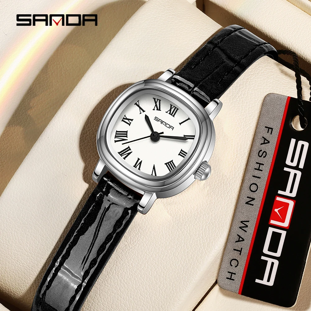 SANDA Top 1137 Women's Quartz Watch Fashionable and Elegant Rose Gold Minimally Roman Digital Women's Quartz Watches 2025