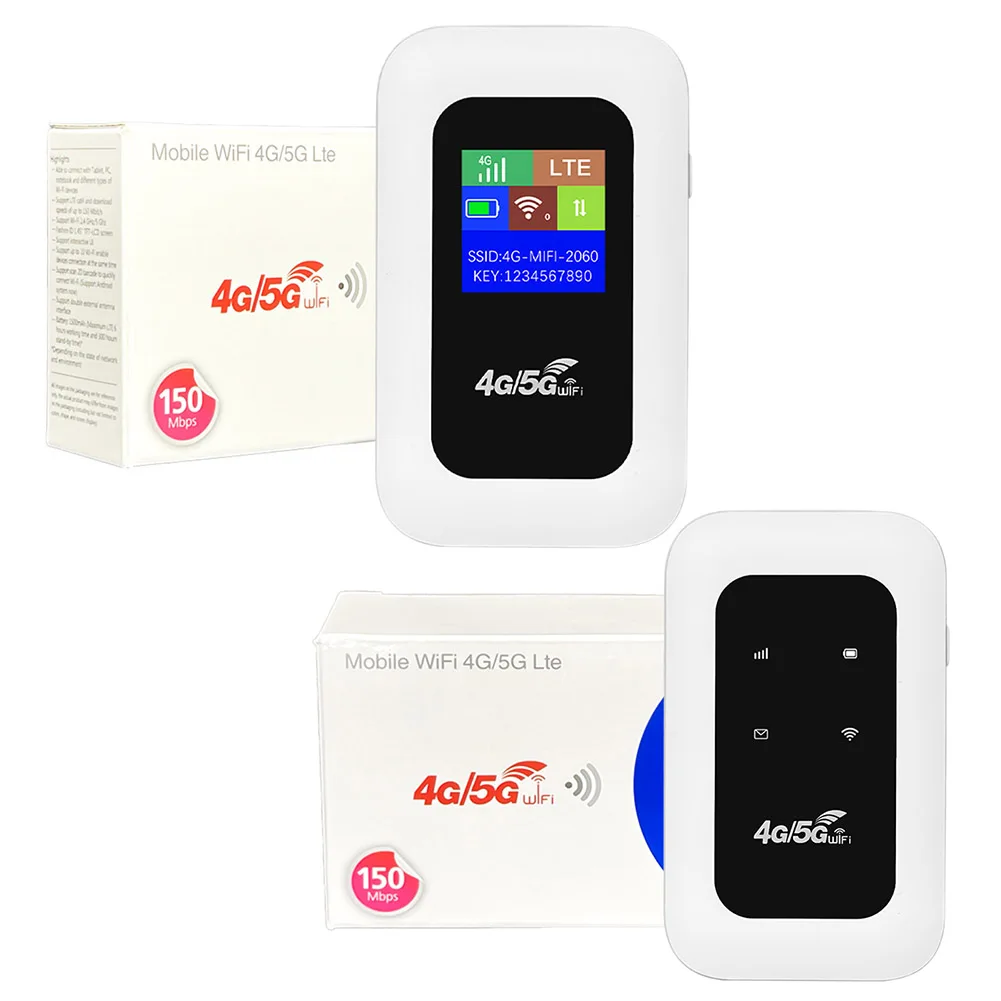 4G Mobile WIFI Router 4G LTE Wireless Router 150Mbps Portable Pocket MiFi Modem 2100mAh Mobile Wifi Hotspot with Sim Card Slot