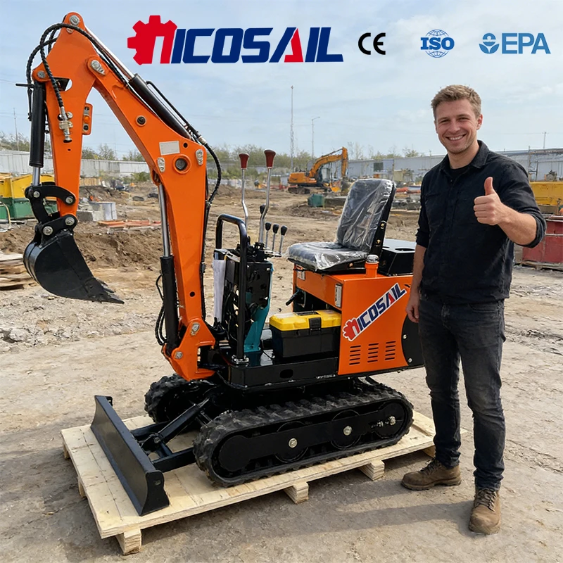 

New 0.8 Ton Mini Excavator Swing Boom Safe Operation Mini Digger With Comfortable Operation System