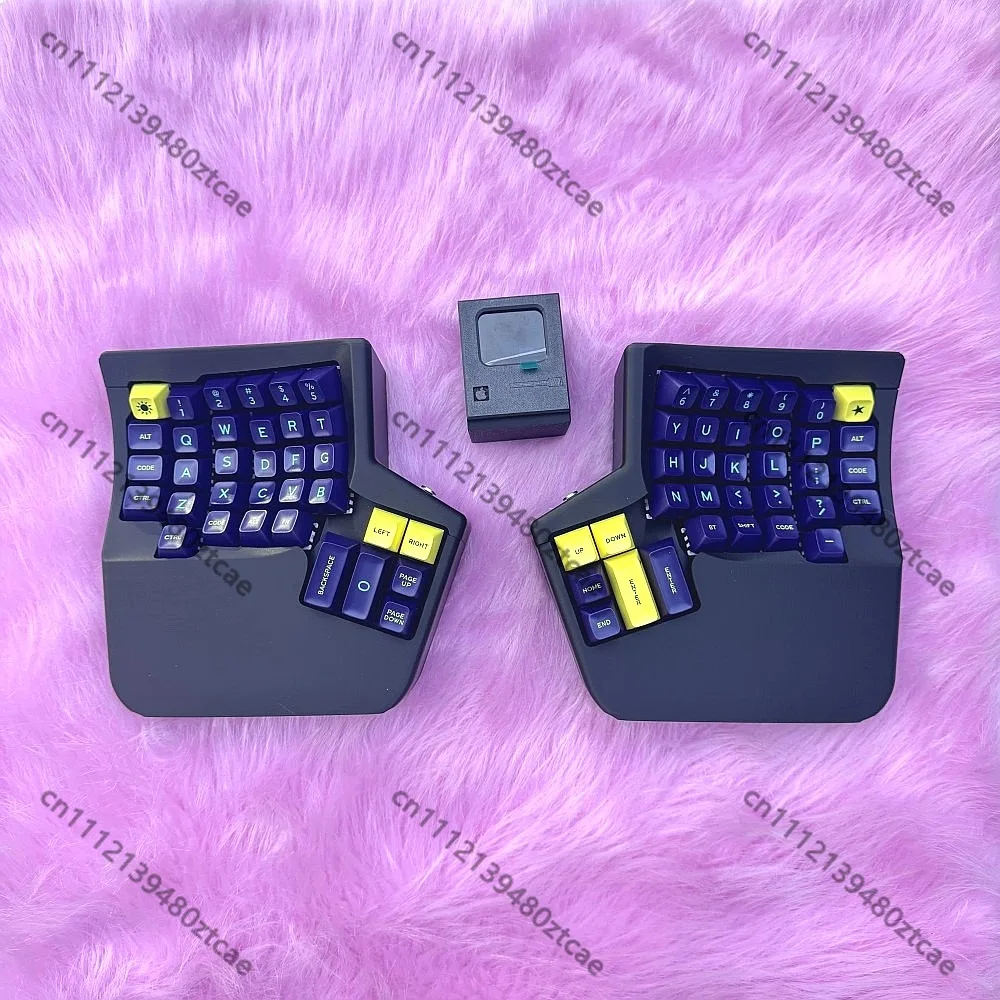 Ergo 360 Split Curved Mechanical Keyboard Kit Hot Swap 2.4G Wireless Ergonomic Gaming Keyboard Vial Programmable