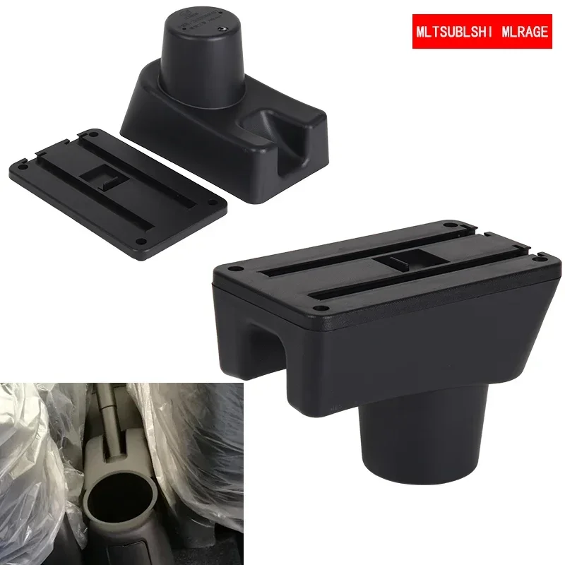 New luxury For Mitsubishi Attrage Mirage Armrest Box For Dodge Attitude Mitsubishi Space Star Storage box Car Accessories