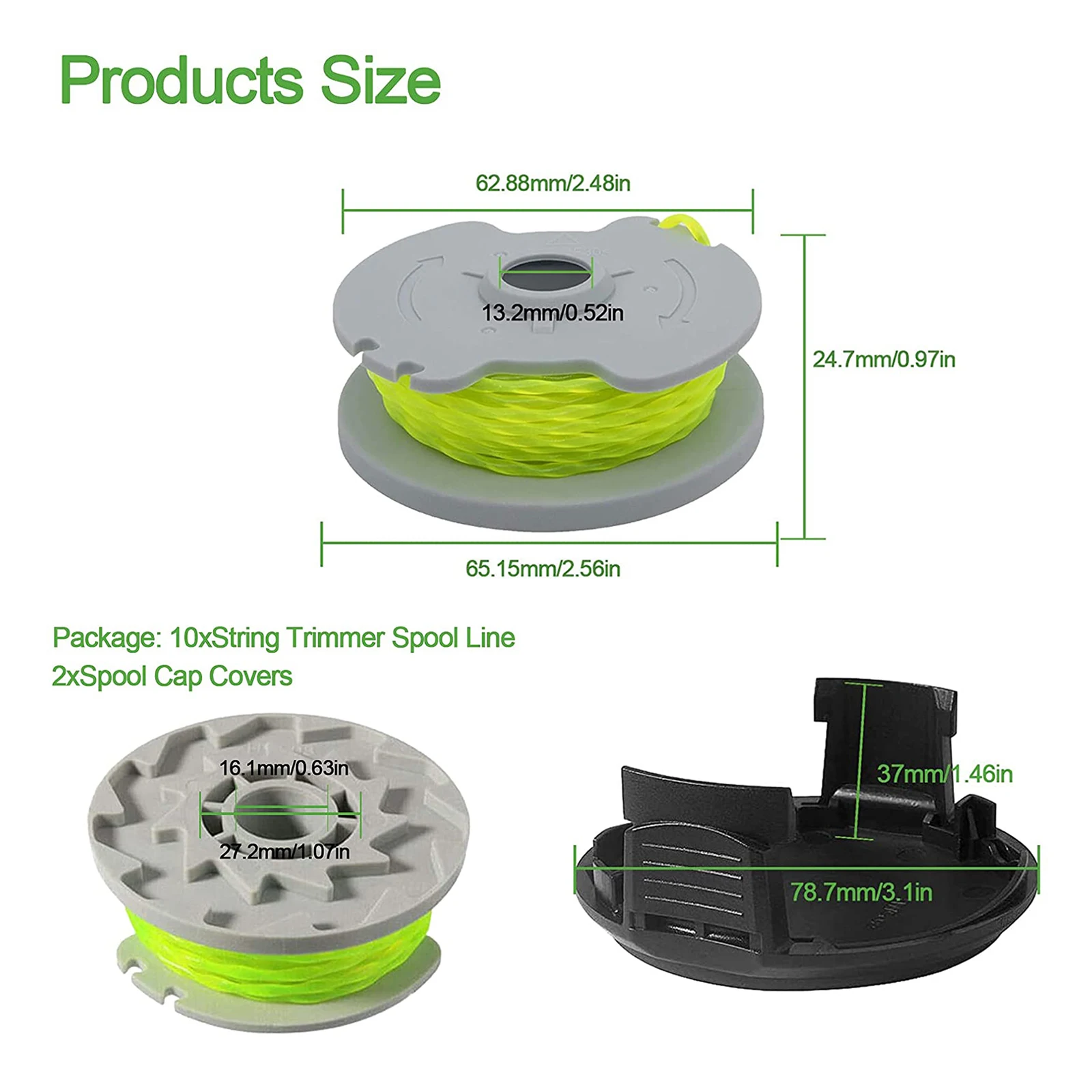 High Quality Spool Line Spools Cover Accessory Adapter Assembly Covers Lawn Grass Trimmer For WG190 WG191 6 WA0037