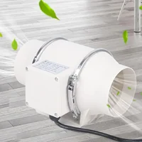 Ventilateur à Tube réglable 220V 100mm 220 m3/h, ventilateur d'extraction en ligne à moteur EC silencieux 2600 tr/min pour baignoires, Ventilation de cuisine 2
