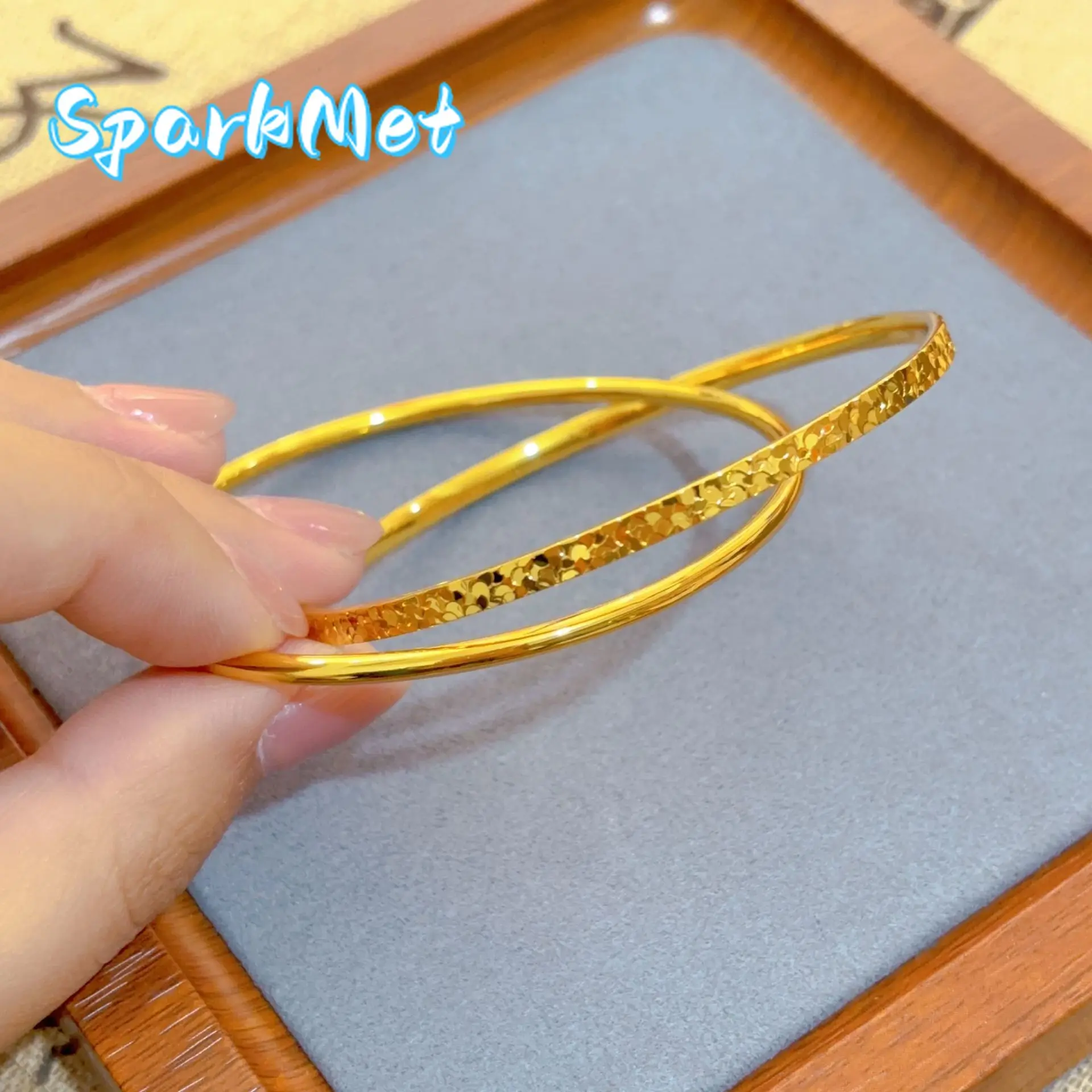 

Рождественский браслет из настоящего золота 24 карата с ЧПУ «Улей» с двойным кольцом, высококачественный золотой светильник 9999, роскошный однотонный браслет из чешуи дракона, Handpiec