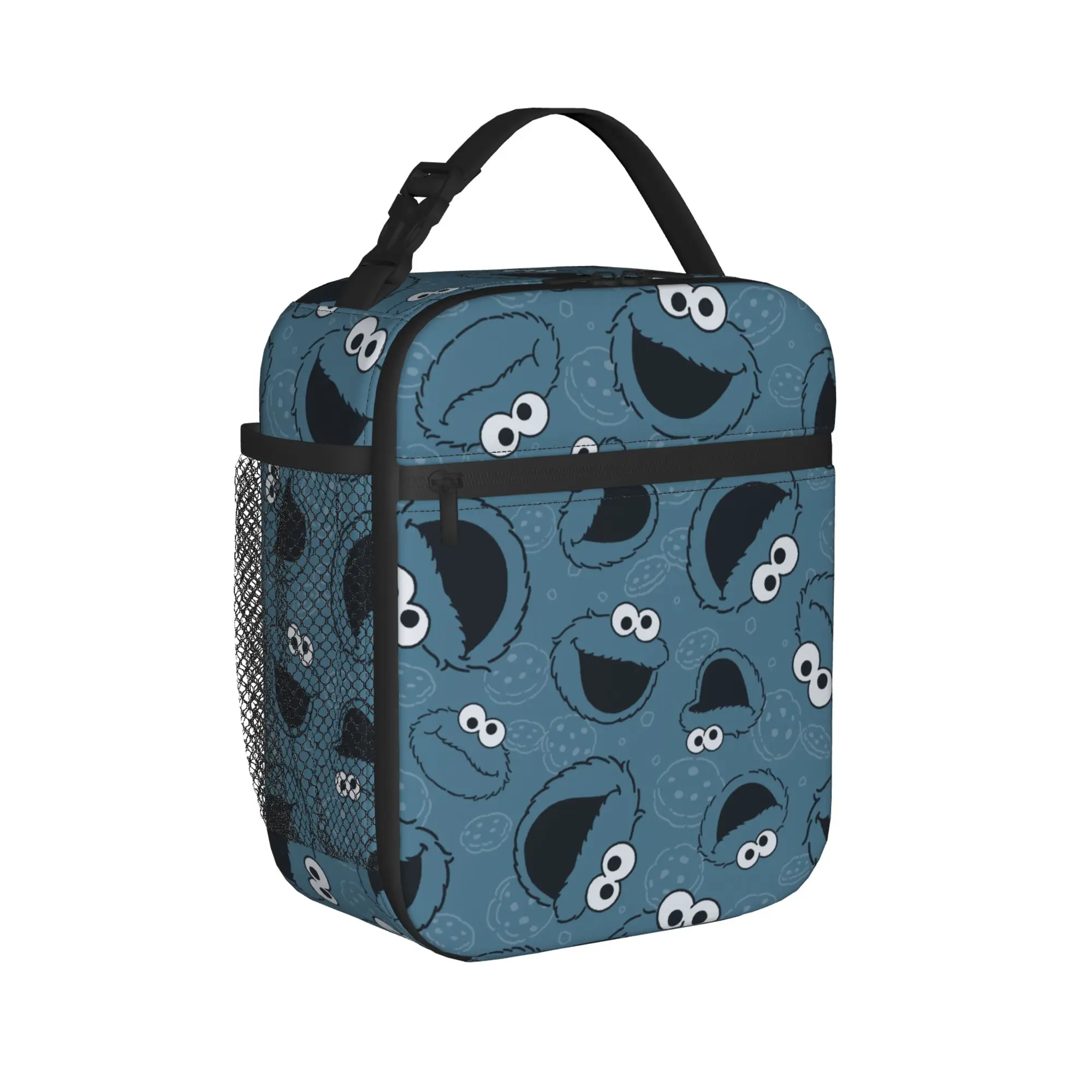 Cookies Monsters Thermal Insulated Lunch Bags for Travel  Portable Food Bag Container Thermal Cooler Lunch Boxes