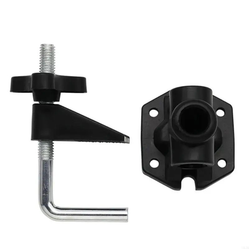 U1JB Universal Table Mount Clamp Fittings Desk Clip Hose Microphone Stand Base Metal