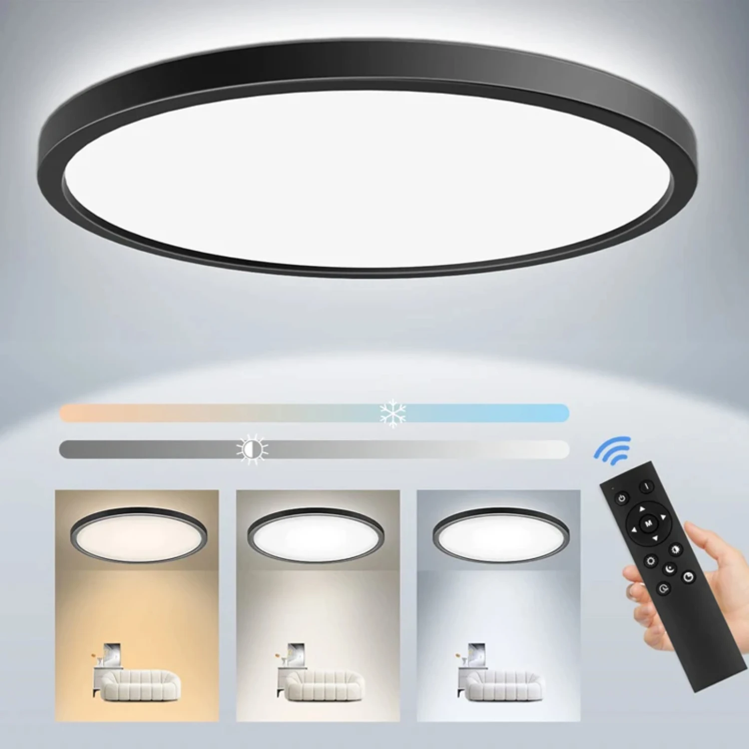 Ceiling Light Ultra-thin Smart Ceiling Lamp 3 Lustre Panel Lighting Fixture  Aisle Kitchen Bedroom  Decor Lighting