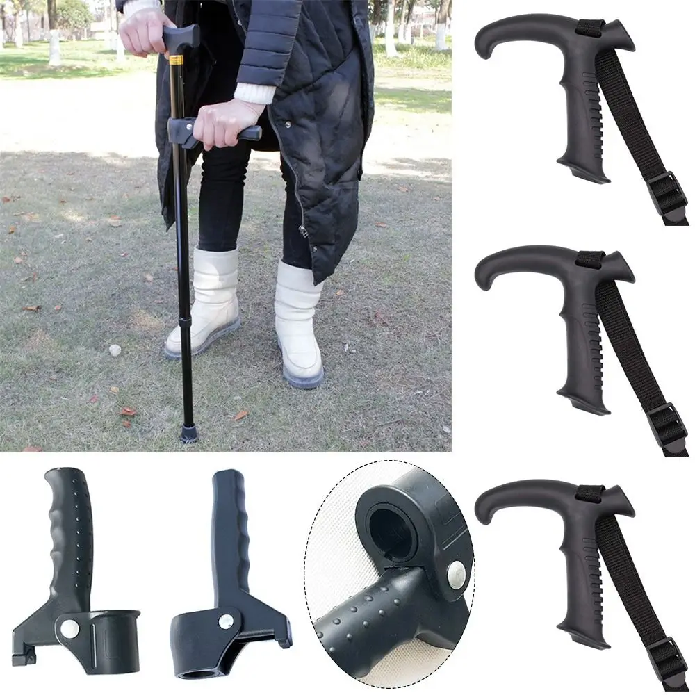 Trekking Pole Handle Hiking Climbing Tool Monopod Head Attachment Walking Stick Cane Converter Grip Monopod Handle Adapter