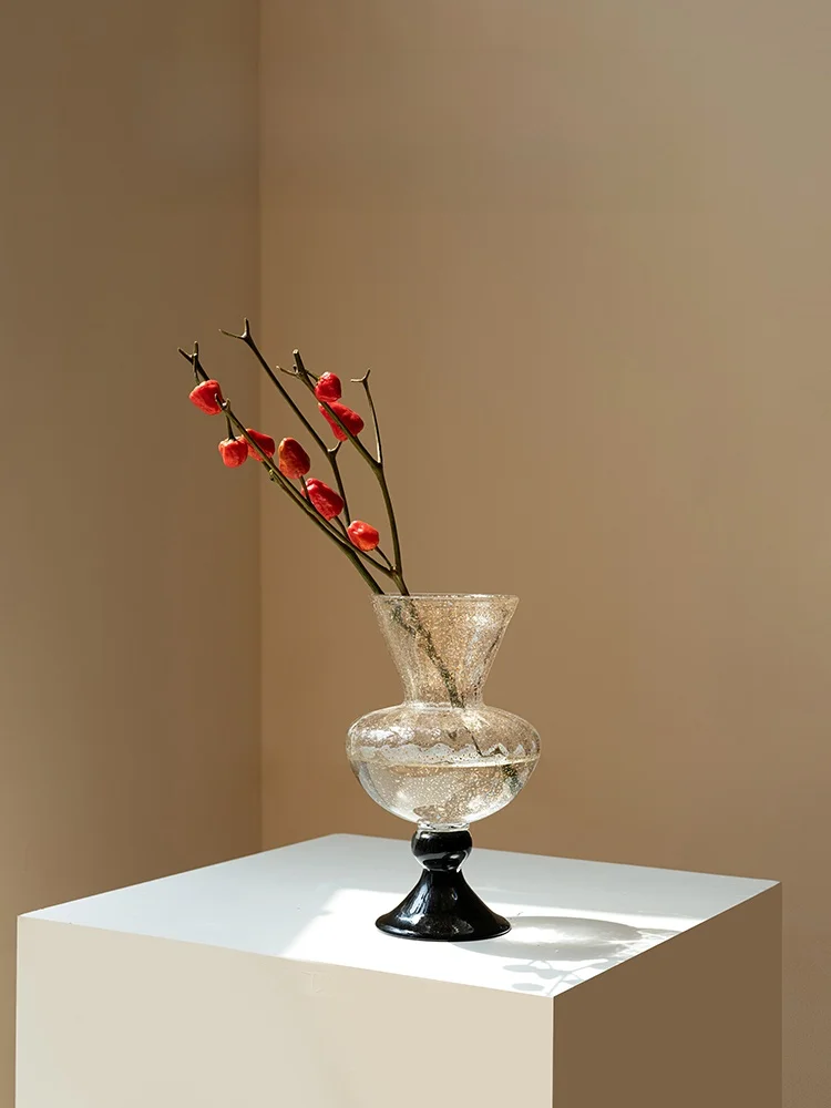 

Позолоченная витражная ваза для цветов с высокой ножкой, современный Simplici, домашний декор, ваза для цветов, декор для гостиной