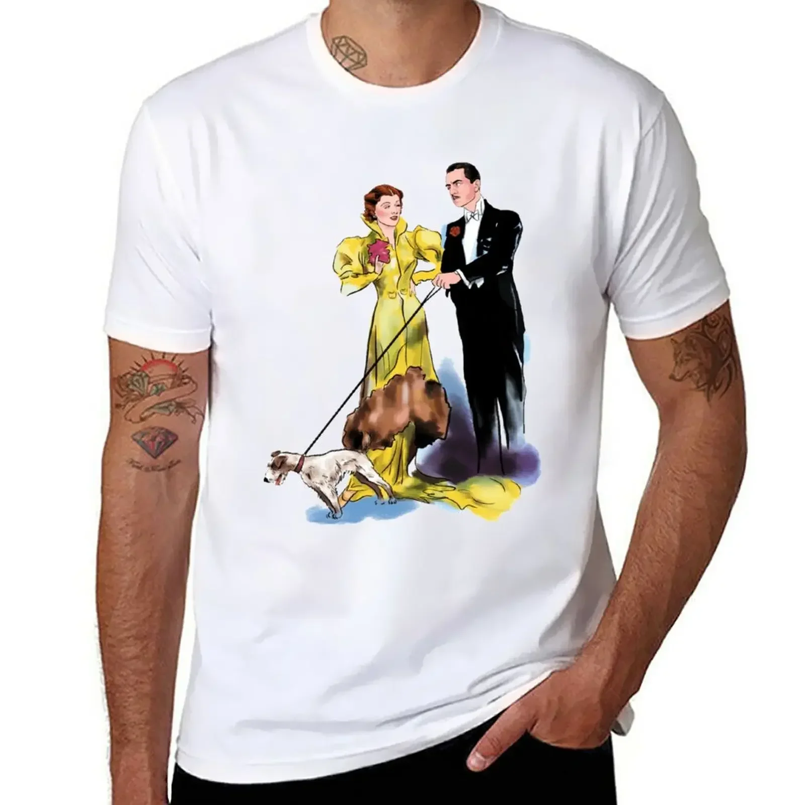 The Thin Man - Myrna Loy & William Powell T-Shirt hippie clothes summer tops Men's t-shirt