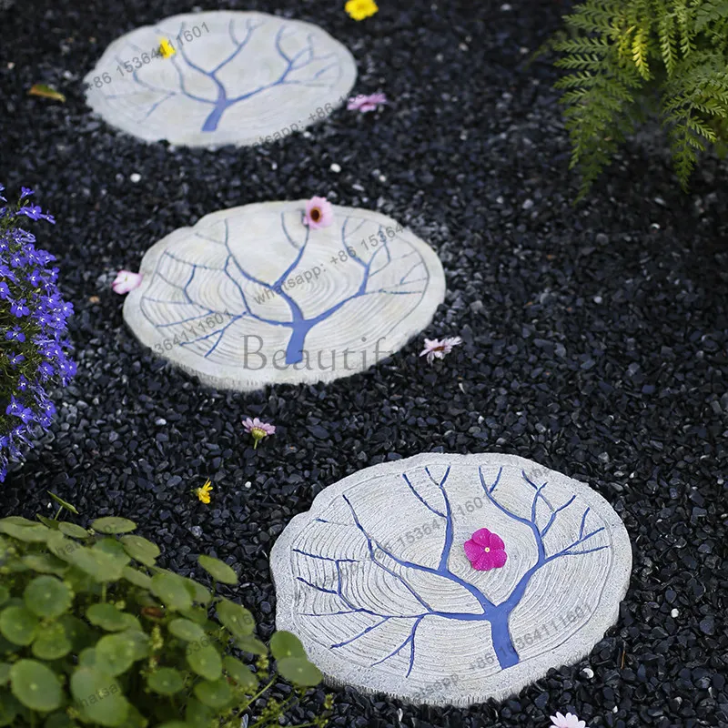 Antique circular courtyard stepping stone lawn stepping outdoor garden stepping stone