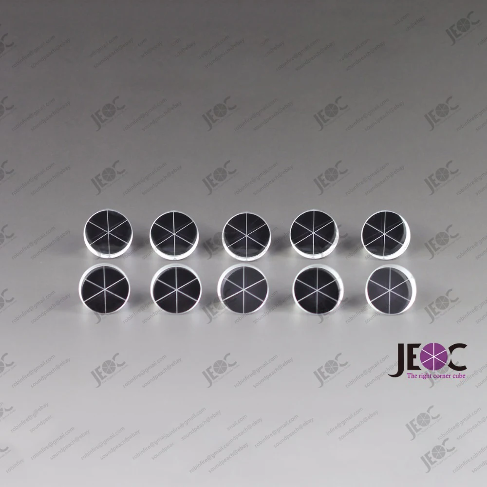 Jeoc Prisma de Cubo de Canto de Polegada 25.4 mm Retroreflector Triédral Acessórios de Topografia de Feixe de Retorno Arcsecs 10 Peças de