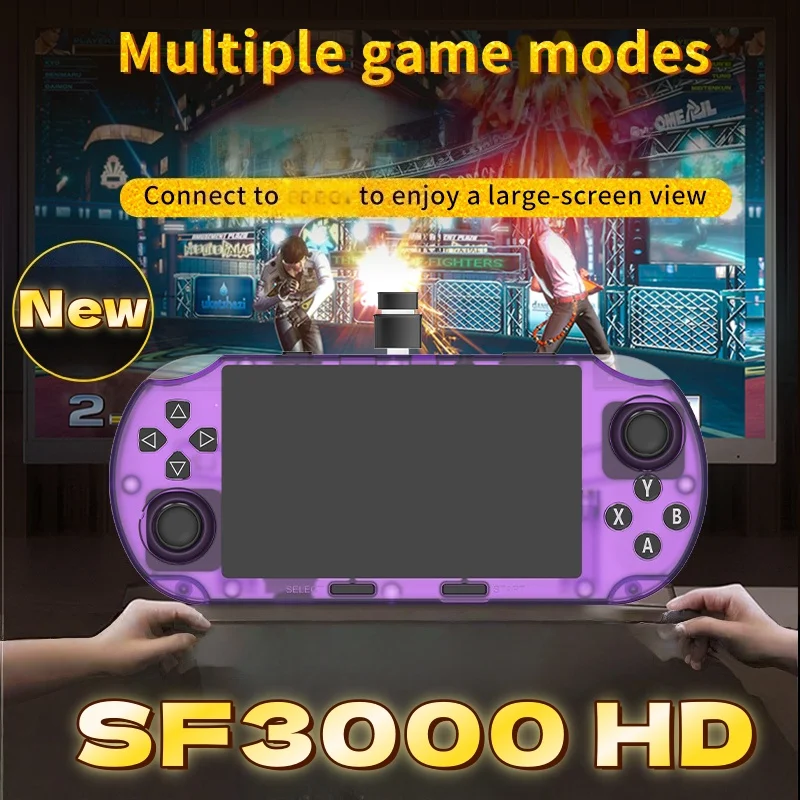 

Портативная игровая консоль SF3000HD в стиле ретро, ​​система Linux, 4,5-дюймовый IPS-экран, совместимая с игровой консолью HDMI, подходит для