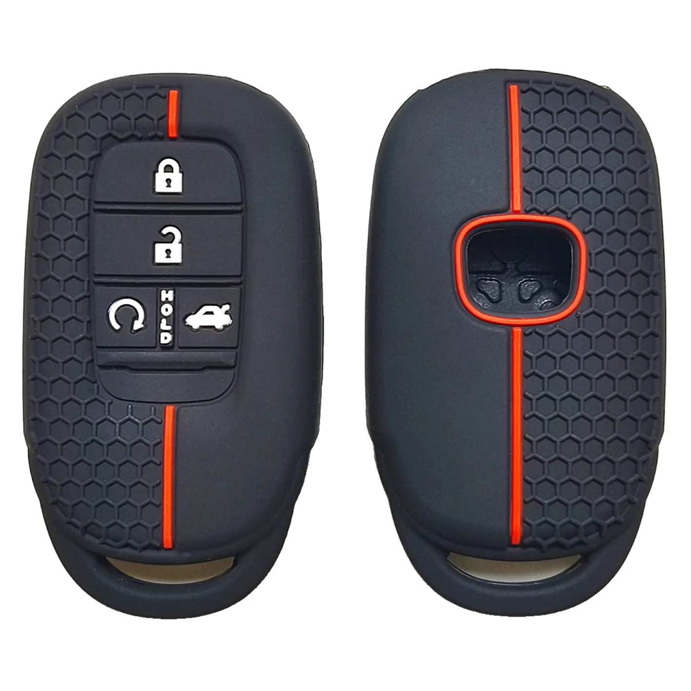 For Honda 10th generation Accord XRV Crown Road CRV Civic remote control 4-button silicone car key cover honeycomb pattern