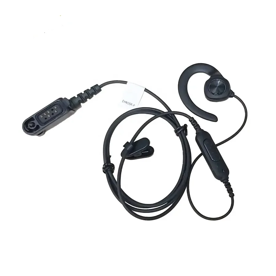 Hytera EHN35R-P Handsfree Speaker C-Type Earset for right ear with in-line MIC and PTT Secret Communication for AP5/BP5 series