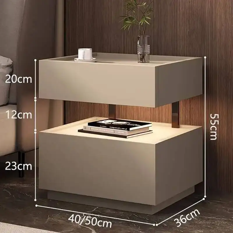 Classic European Table Simple Storage Bedside Luxury Trendy Night Table Modern Premium Comodini Camera Letto Bedroom Furnitures