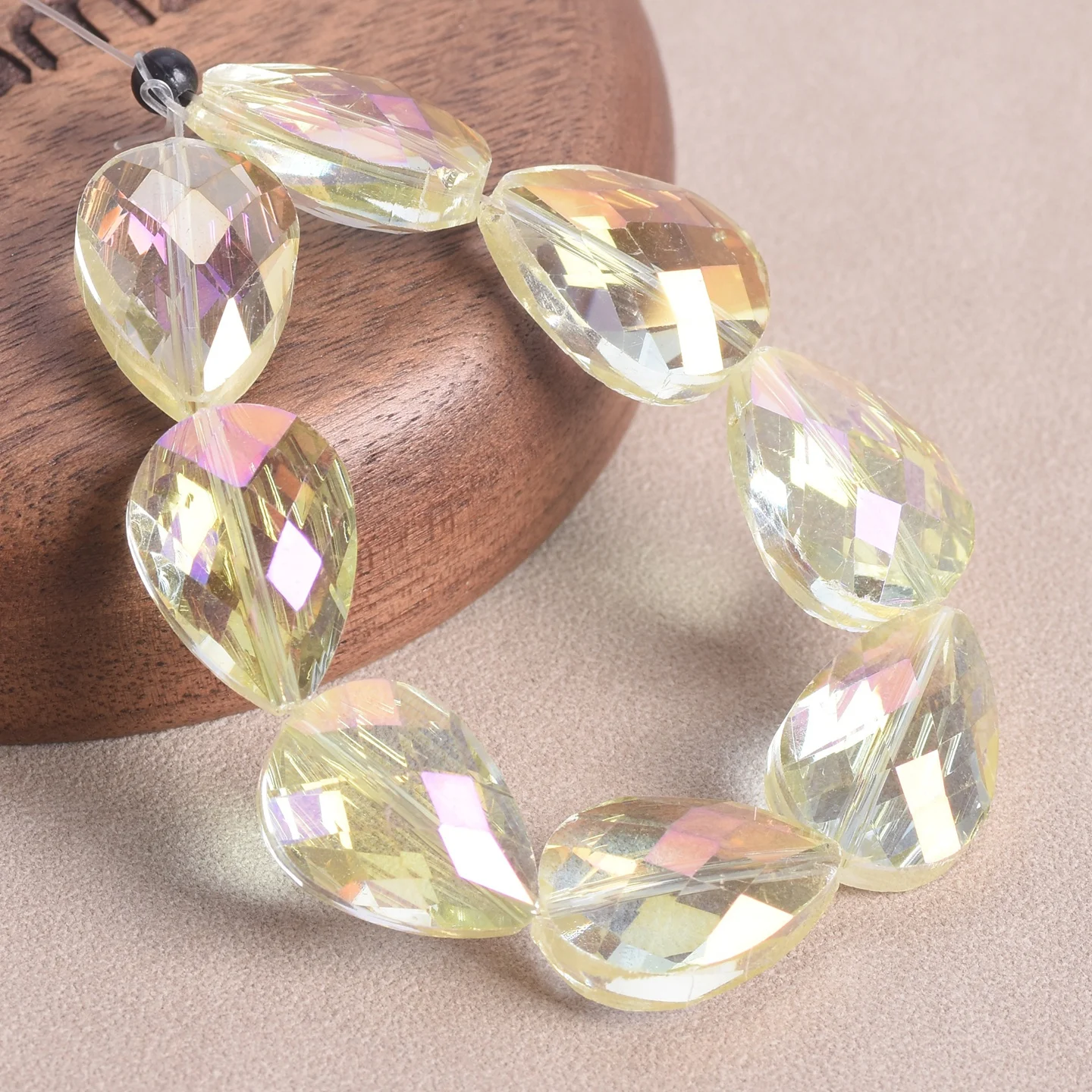 5 Stuks Druppel Gefacetteerd Kristal Glas 18X13Mm 24X17Mm Losse Kralen Voor Sieraden Maken Diy Ambachten
