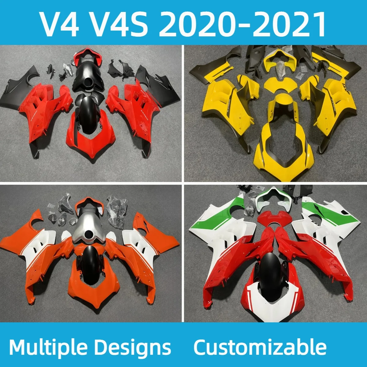 

For Ducati V4 2020 2021 Free Custom Fairings V4S 20 21 Prime Free Custom Fairing Kit Injection Motorcycle