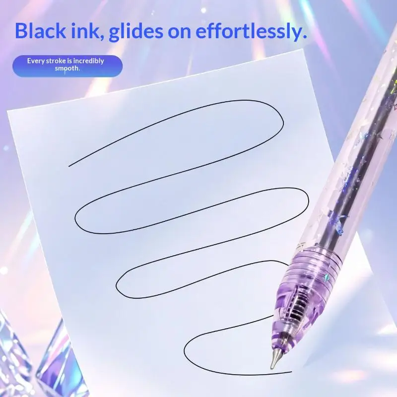 Dragonfly Wing Retractable Click Pen, Wing Design 0.5mm Fine Tip Gel Pen, Smooth Writing For School Stationery Gift
