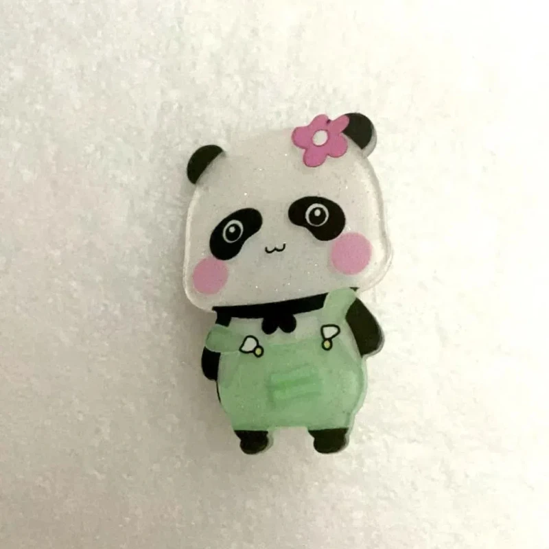 Cute Panda Glowing Hairpin Colorful Woman Girl Shine 2pcs