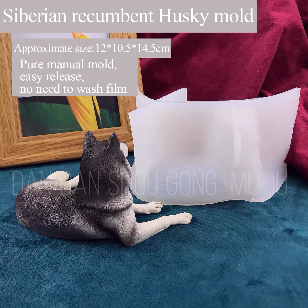 Three-Dimensional Silicone Grinding Tools, Drop Glue, Aromatherapy Plaster, Cute Party, Husky, Manual, DIY image 4