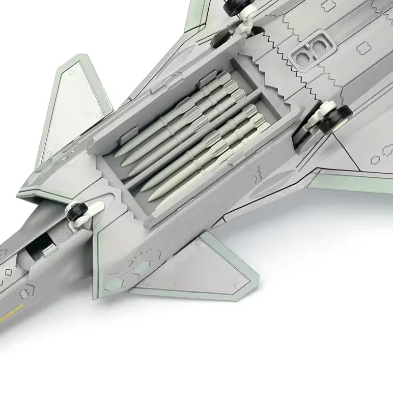 ABS 1/72 J-20 modelo de combate serie militar creativa bloques de construcción DIY decoración juguetes ensamblados para niños regalos de navidad