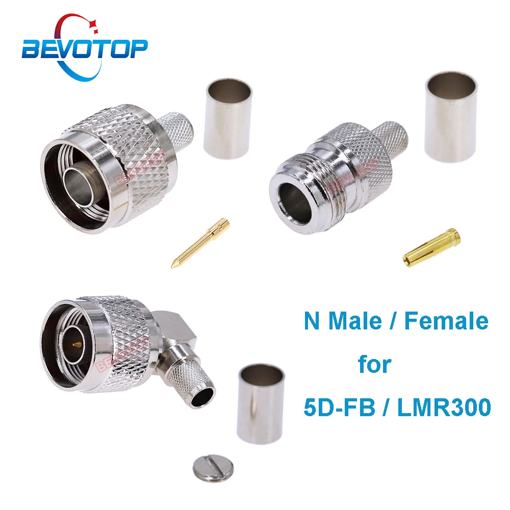10-ピース-ロット-n-オス-メス-50-5-コネクタ-5d-fb-lmr-300-ケーブル用-n-タイプ圧着-rf-同軸コネクタ-bevotop-卸売