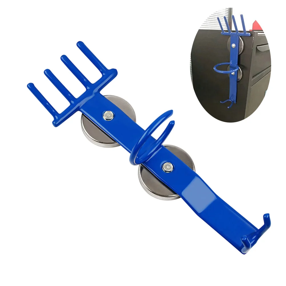 Welding Tool Rack Magnetic Holder For Impact Wrench Air Hose Organizer Blue Metal 400mm Vertical Storage Stand Workshop Equipmen