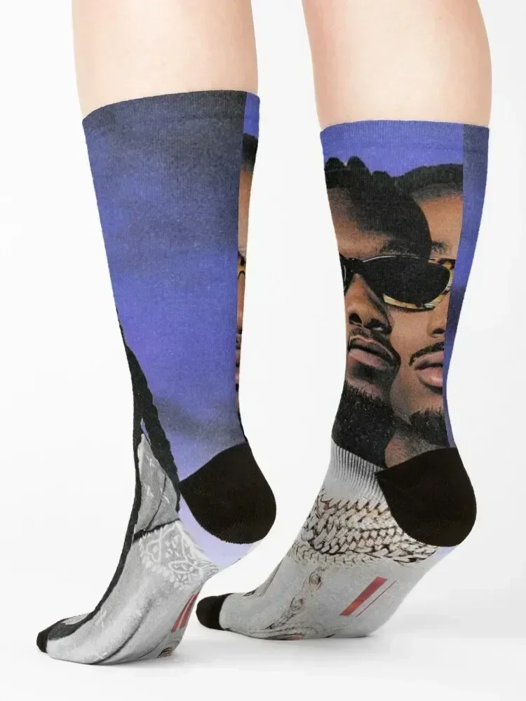 Migos - Culture III Socks cotton Rugby cycling christmass gift Men Socks Luxury Brand Women's