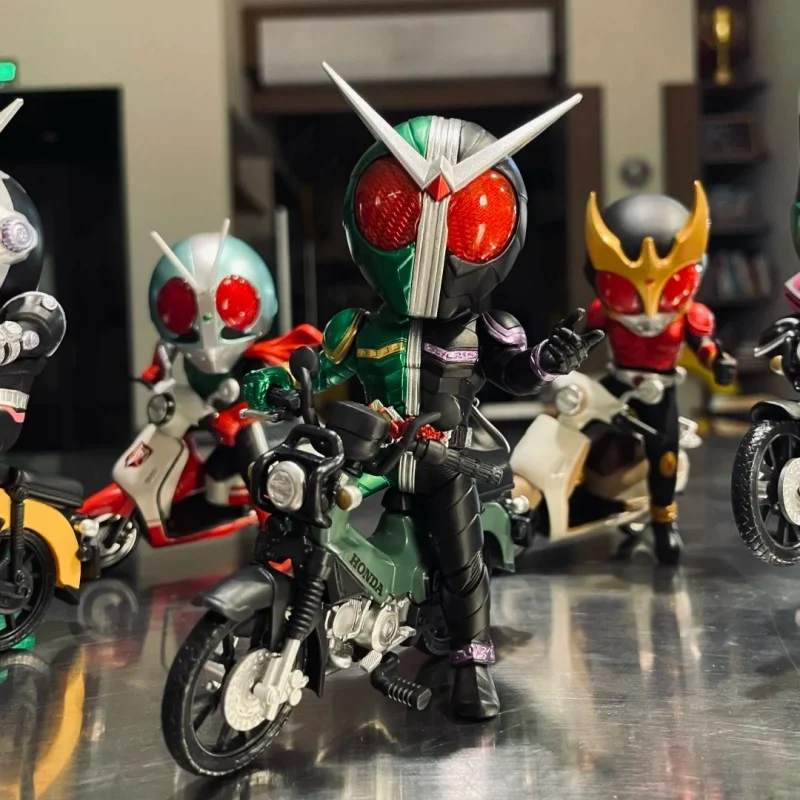 Spot Genuine Bandai Kamen Rider Bnfigure Q Series And Motorcycle Joint Blind Box Trendy Toy Figurine Collection Gift