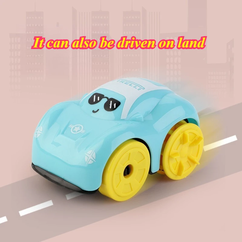 1PCS Baby Bath Toys Children Bathing Cute Swimming Water Playing Toys Clockwork Car Cartoon Vehicle Baby Bath Toy for Kids Gift