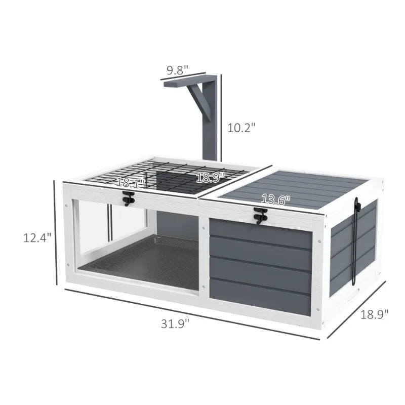 

Factory direct sales Small pet nest Indoor and outdoor removable foot removable wooden turtle house