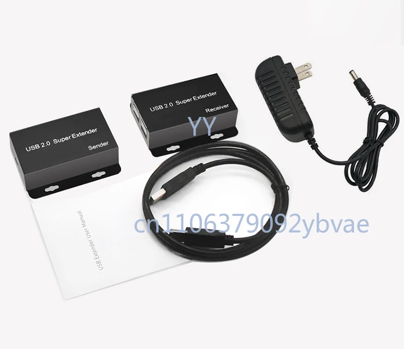 Real USB 2.0 Super Extender 50M Prolong Over CAT6 Cable 4 Port USB HUB Extension for Webcam Camera