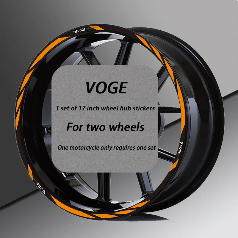 

17'' Reflective Motorcycle Accessory Wheel Sticker Rim Decal For VOGE 300RR/500AC/525R/500DS/650DS/250RR