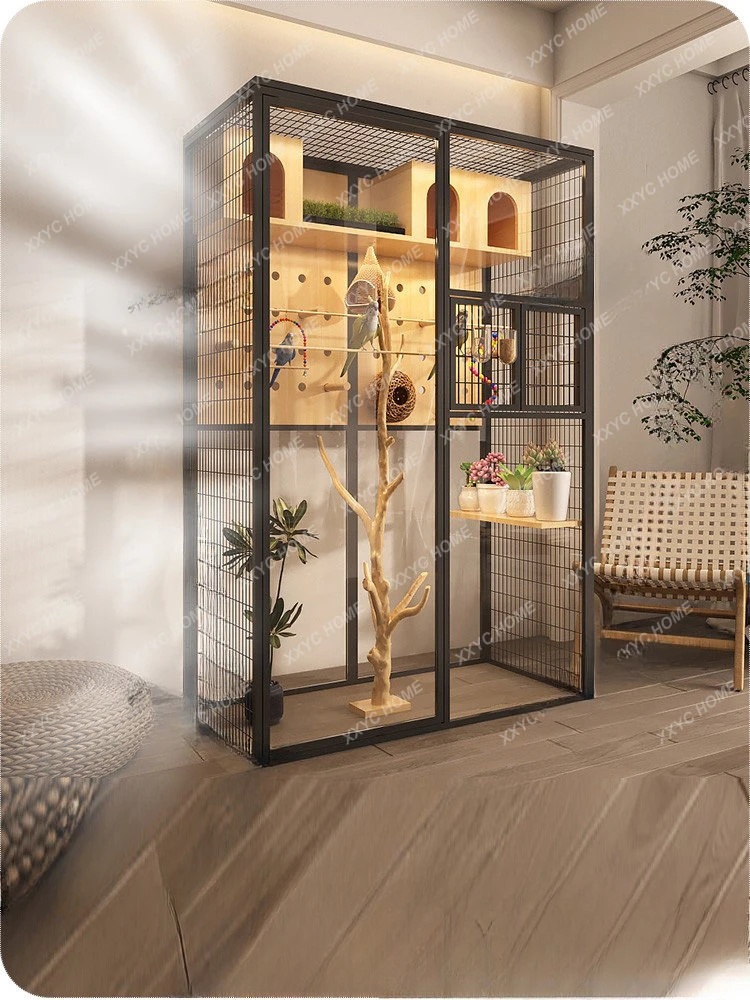 

Bird Cage Extra Large Large Parrot Xuanfeng Luxury Villa Transparent Ecological Display Custom Peacock